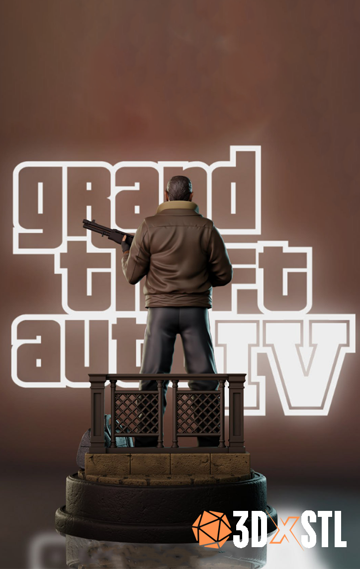 Niko Bellic GTA IV STL Epic 3D Model