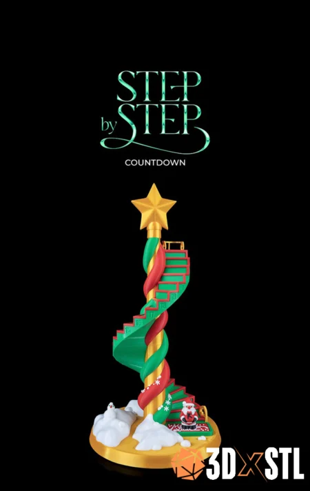 Step by Step Countdown STL Epic 3D Model