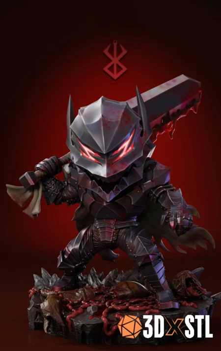 Chibi Guts Berserk STL Epic 3D Model