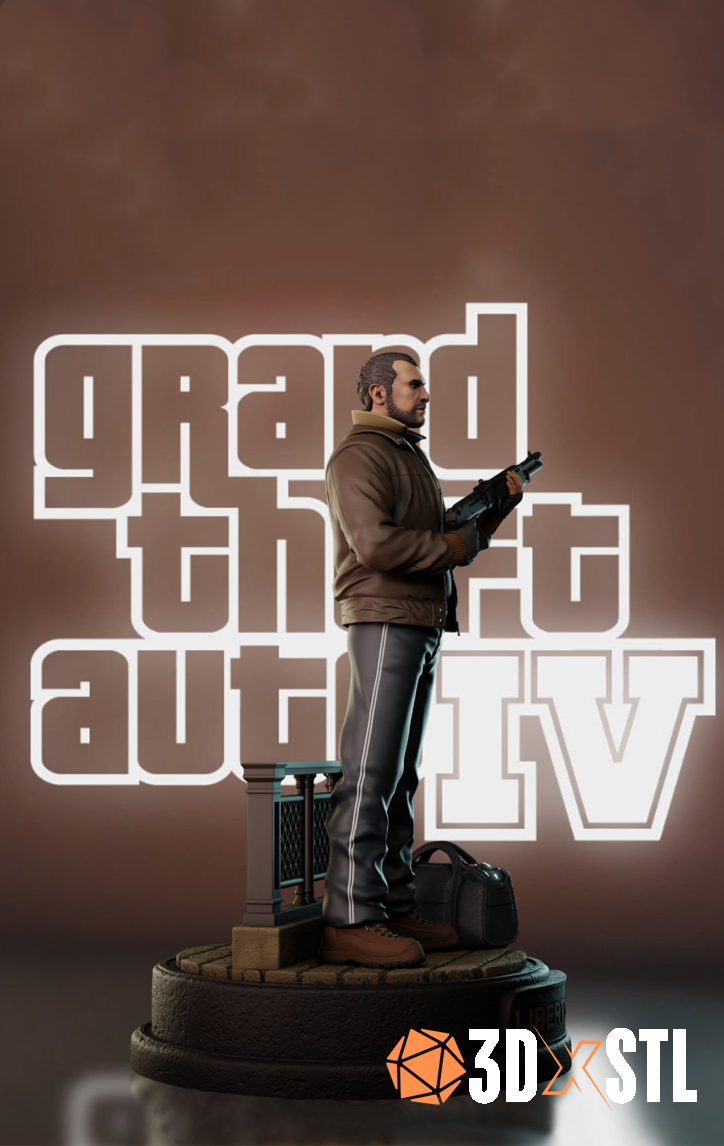 Niko Bellic GTA IV STL Epic 3D Model