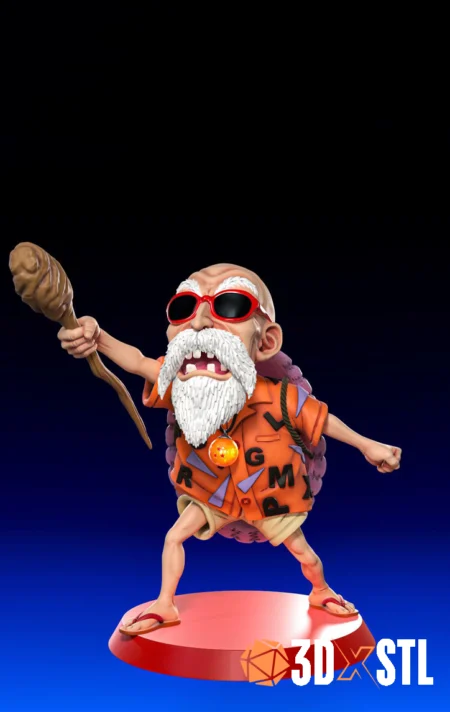 Master Roshi Chibi Dragon Ball STL Epic 3D Model