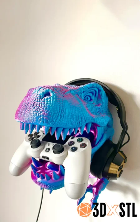 T-Rex Dinosaur Head Wall Mount STL Epic 3D Model