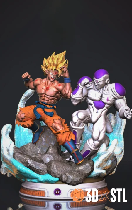 Goku vs Freezer Dragon Ball Z STL Epic 3D Model