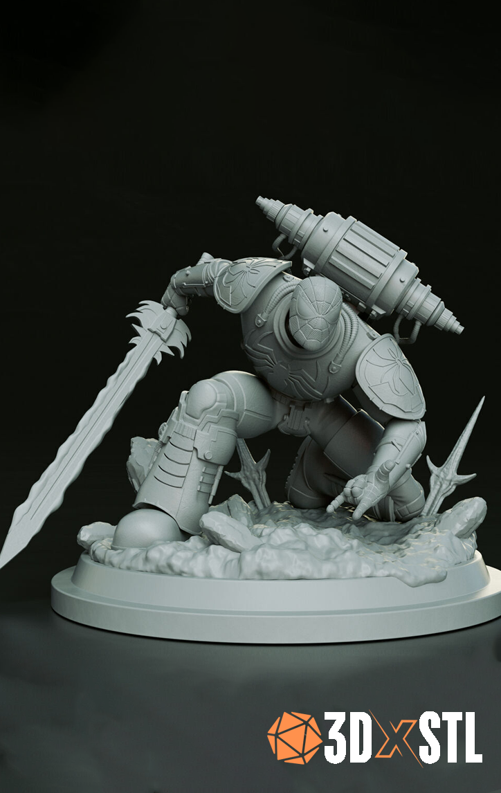 SpiderMan Warhammer STL Epic 3D Model Superhero Battle Figure