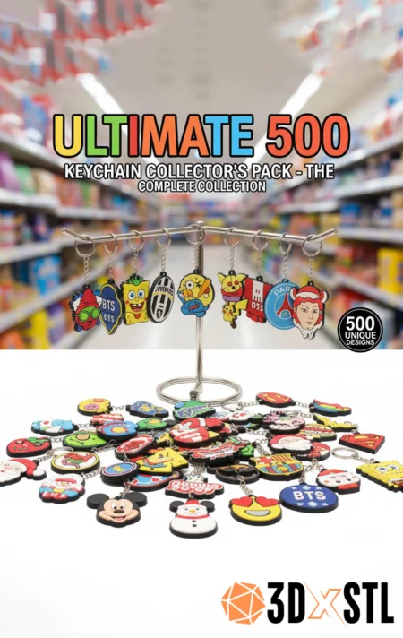 500 Keychain STL 3MF Pack