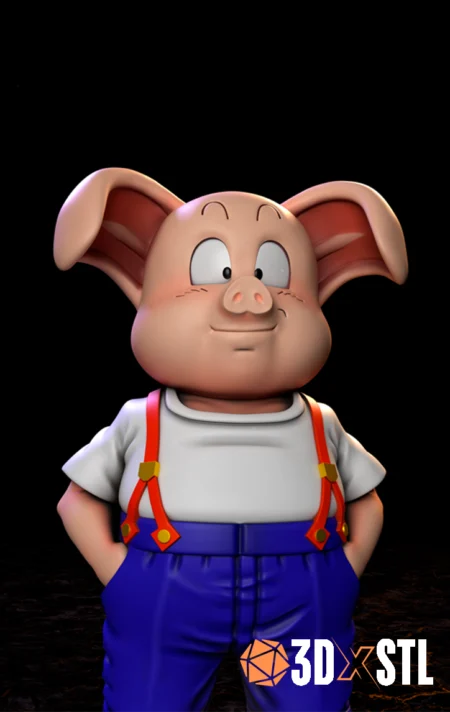 Oolong Dragon Ball STL Epic 3D Model