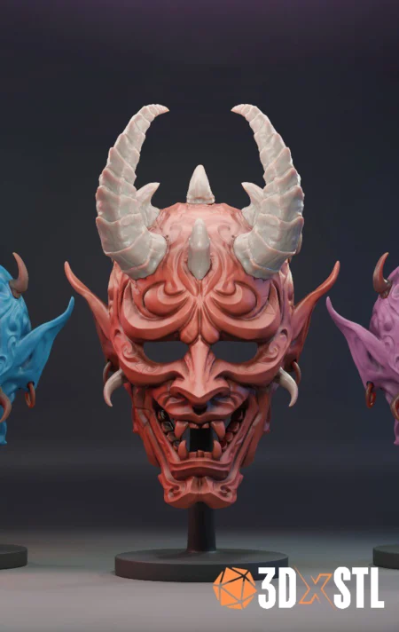 Oni Mask STL Epic 3D Model